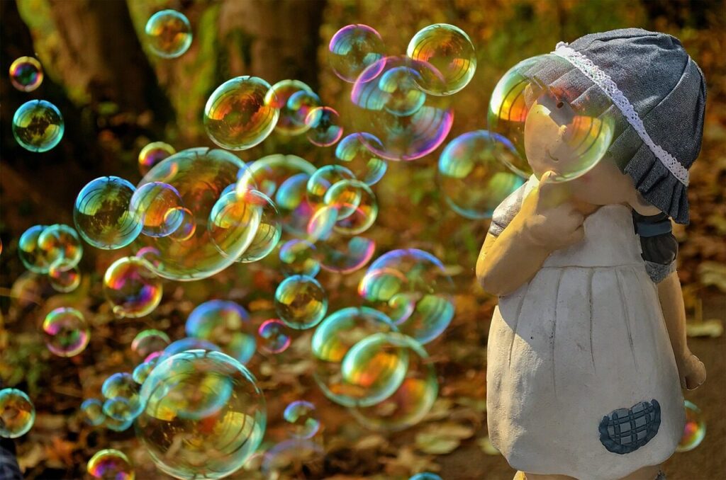 bubbles, soap bubbles, round, soap bubble, let go, game, park, the little girl, let go, let go, let go, let go, let go